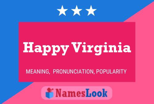 Affiche de nom Happy Virginia