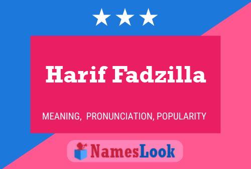 Affiche de nom Harif Fadzilla