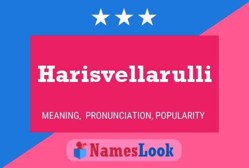 Affiche de nom Harisvellarulli