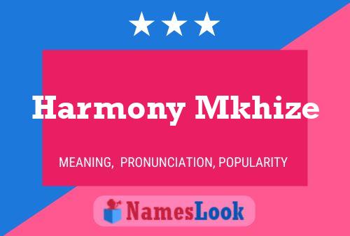 Affiche de nom Harmony Mkhize