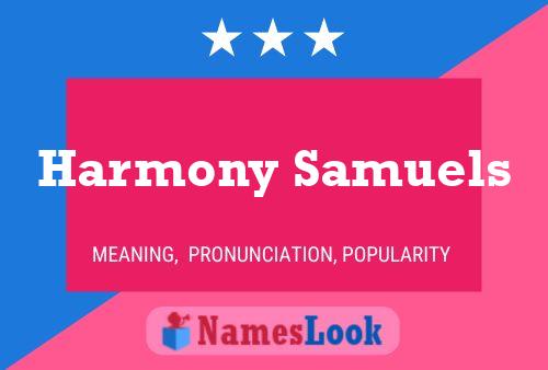 Affiche de nom Harmony Samuels