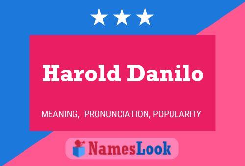 Affiche de nom Harold Danilo