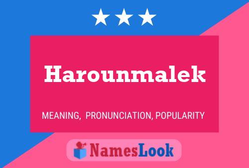 Affiche de nom Harounmalek