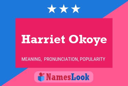 Affiche de nom Harriet Okoye