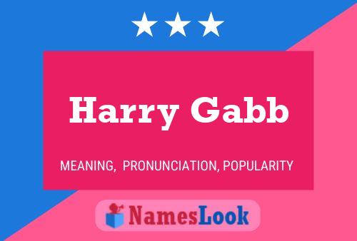 Affiche de nom Harry Gabb