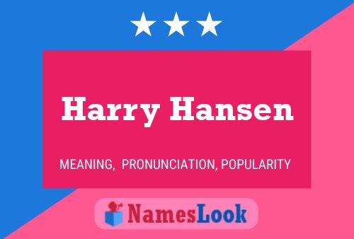 Affiche de nom Harry Hansen