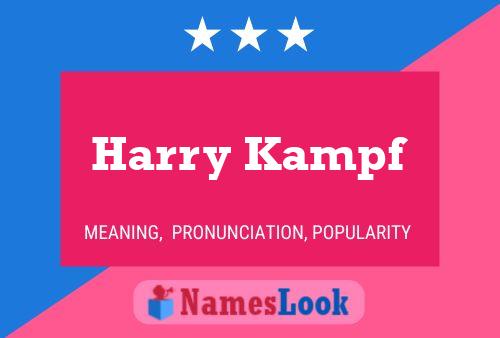 Affiche de nom Harry Kampf