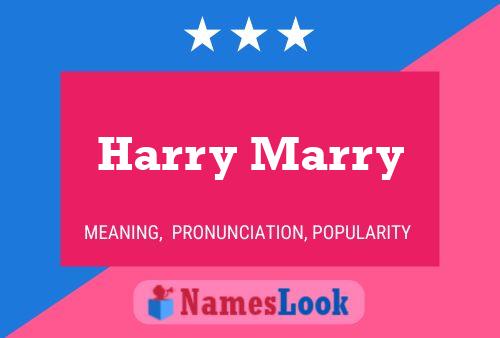 Affiche de nom Harry Marry