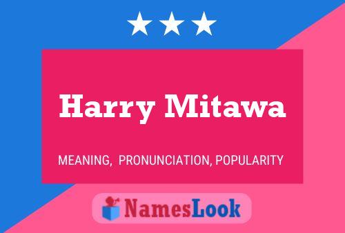 Affiche de nom Harry Mitawa