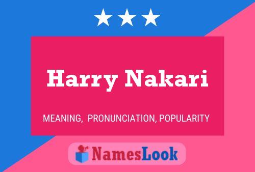 Affiche de nom Harry Nakari