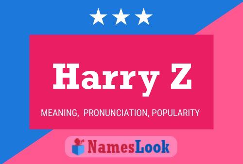 Affiche de nom Harry Z