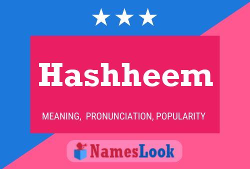 Affiche de nom Hashheem