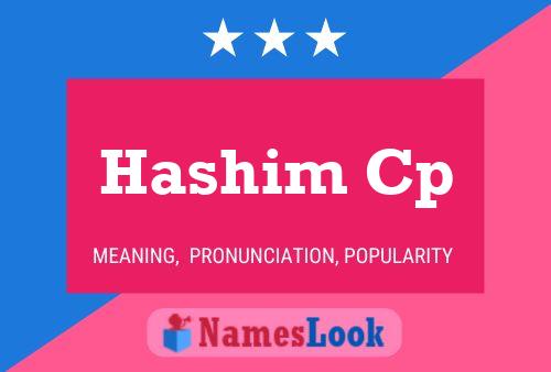 Affiche de nom Hashim Cp