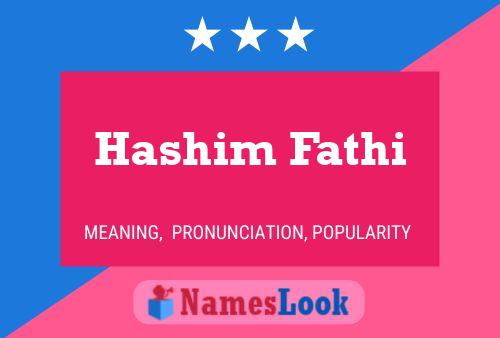 Affiche de nom Hashim Fathi