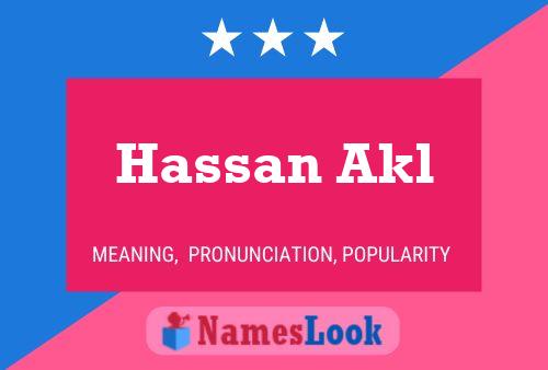 Affiche de nom Hassan Akl