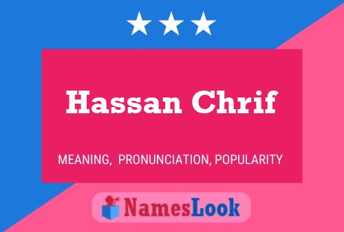 Affiche de nom Hassan Chrif