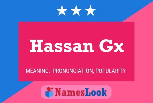 Affiche de nom Hassan Gx