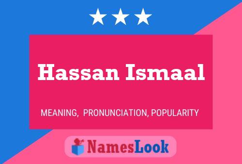 Affiche de nom Hassan Ismaal