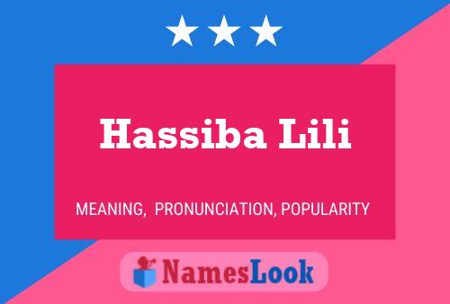 Affiche de nom Hassiba Lili