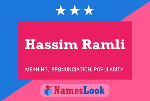 Affiche de nom Hassim Ramli