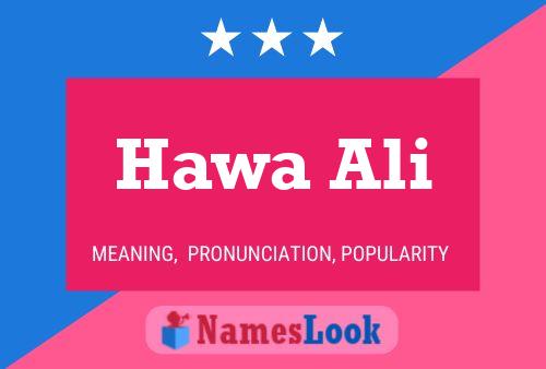 Affiche de nom Hawa Ali