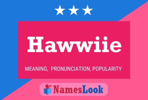 Affiche de nom Hawwiie