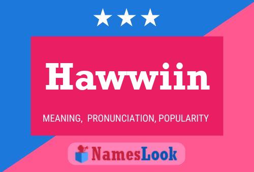 Affiche de nom Hawwiin