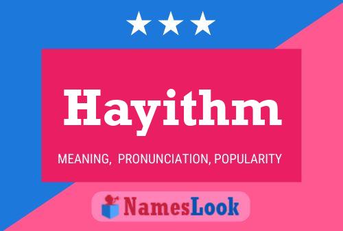 Affiche de nom Hayithm