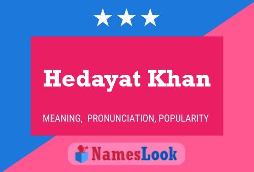 Affiche de nom Hedayat Khan