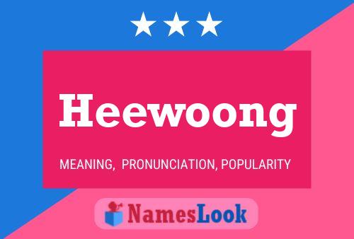 Affiche de nom Heewoong