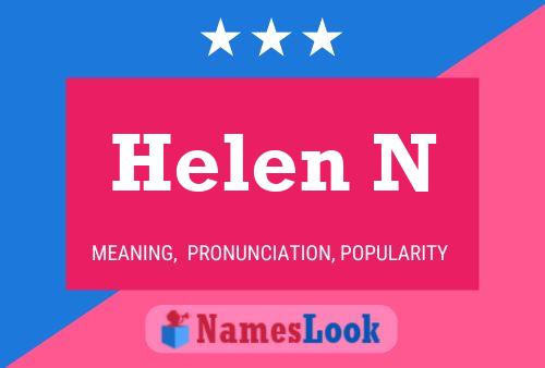 Affiche de nom Helen N