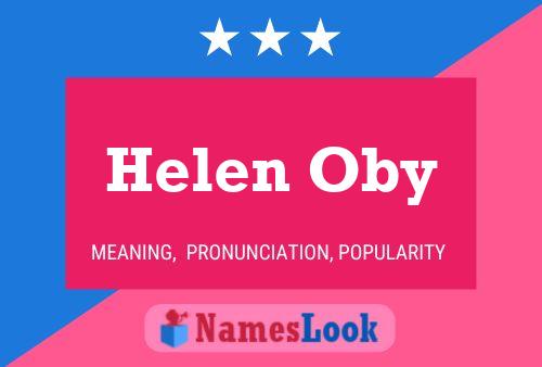 Affiche de nom Helen Oby