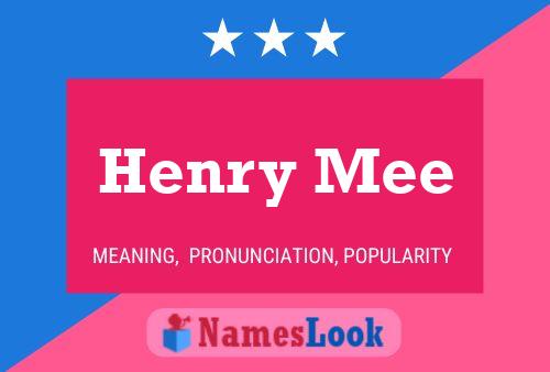 Affiche de nom Henry Mee