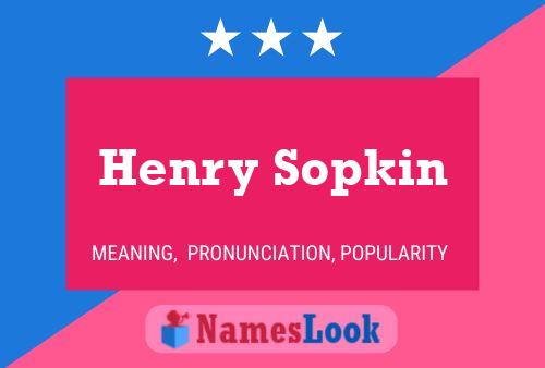 Affiche de nom Henry Sopkin