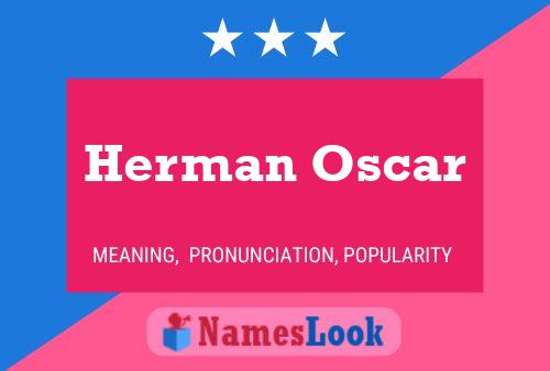 Affiche de nom Herman Oscar