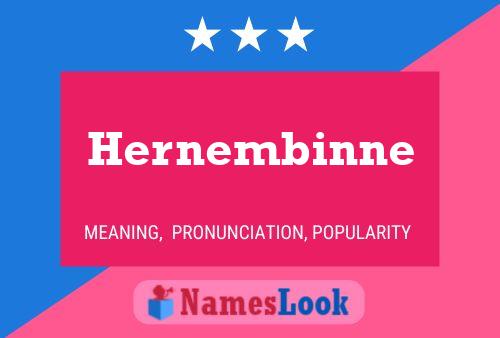 Affiche de nom Hernembinne