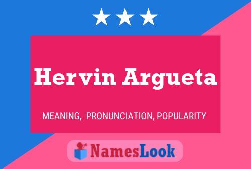 Affiche de nom Hervin Argueta