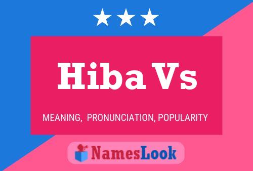 Affiche de nom Hiba Vs