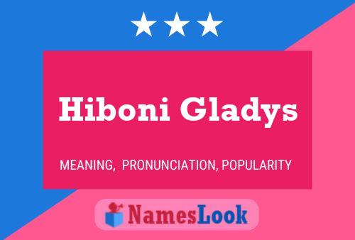 Affiche de nom Hiboni Gladys