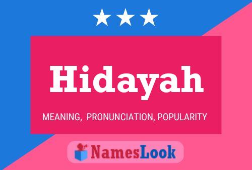 Affiche de nom Hidayah