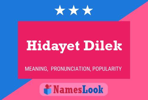 Affiche de nom Hidayet Dilek