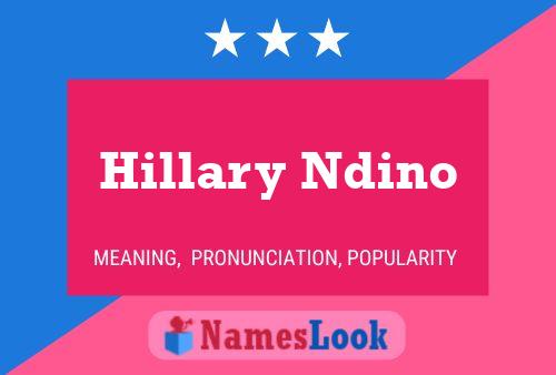 Affiche de nom Hillary Ndino