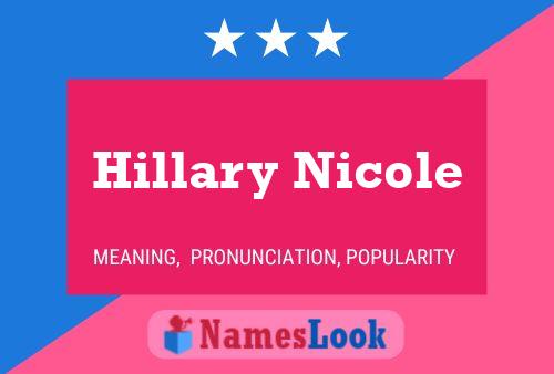 Affiche de nom Hillary Nicole