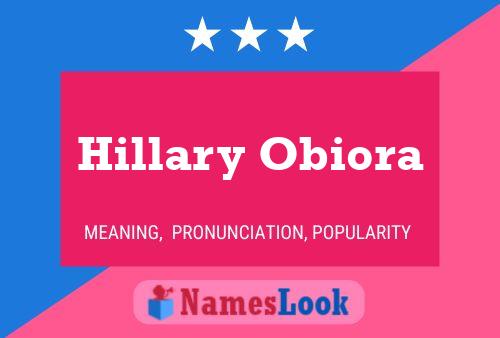 Affiche de nom Hillary Obiora