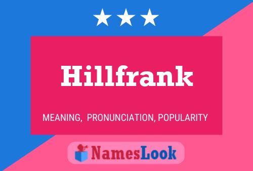 Affiche de nom Hillfrank