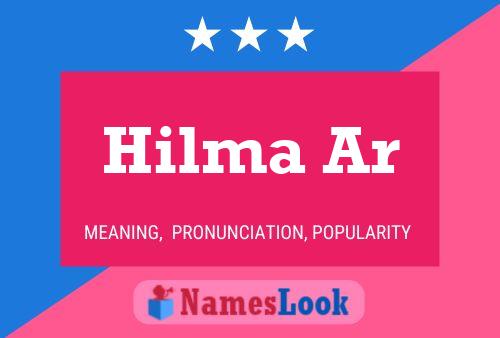 Affiche de nom Hilma Ar