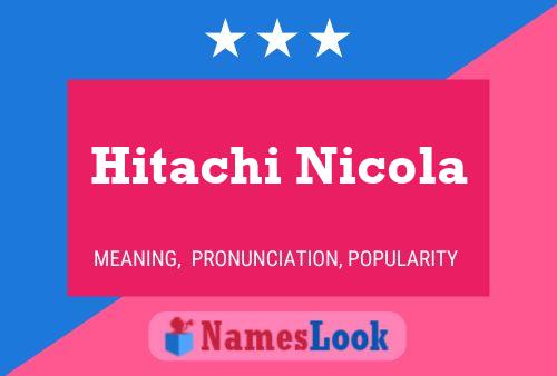 Affiche de nom Hitachi Nicola