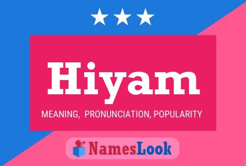 Affiche de nom Hiyam