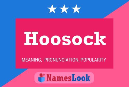 Affiche de nom Hoosock