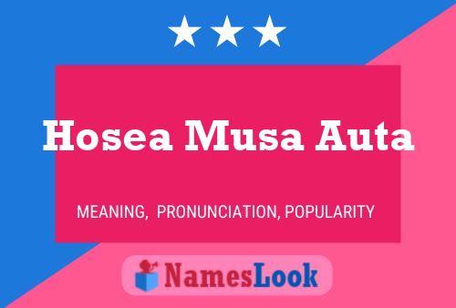 Affiche de nom Hosea Musa Auta